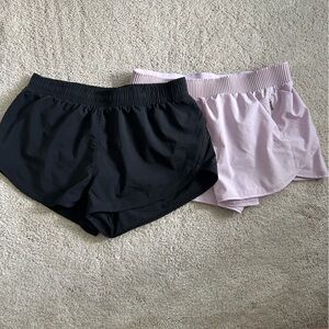 All in Motion Black and Light Pink Shorts Duo